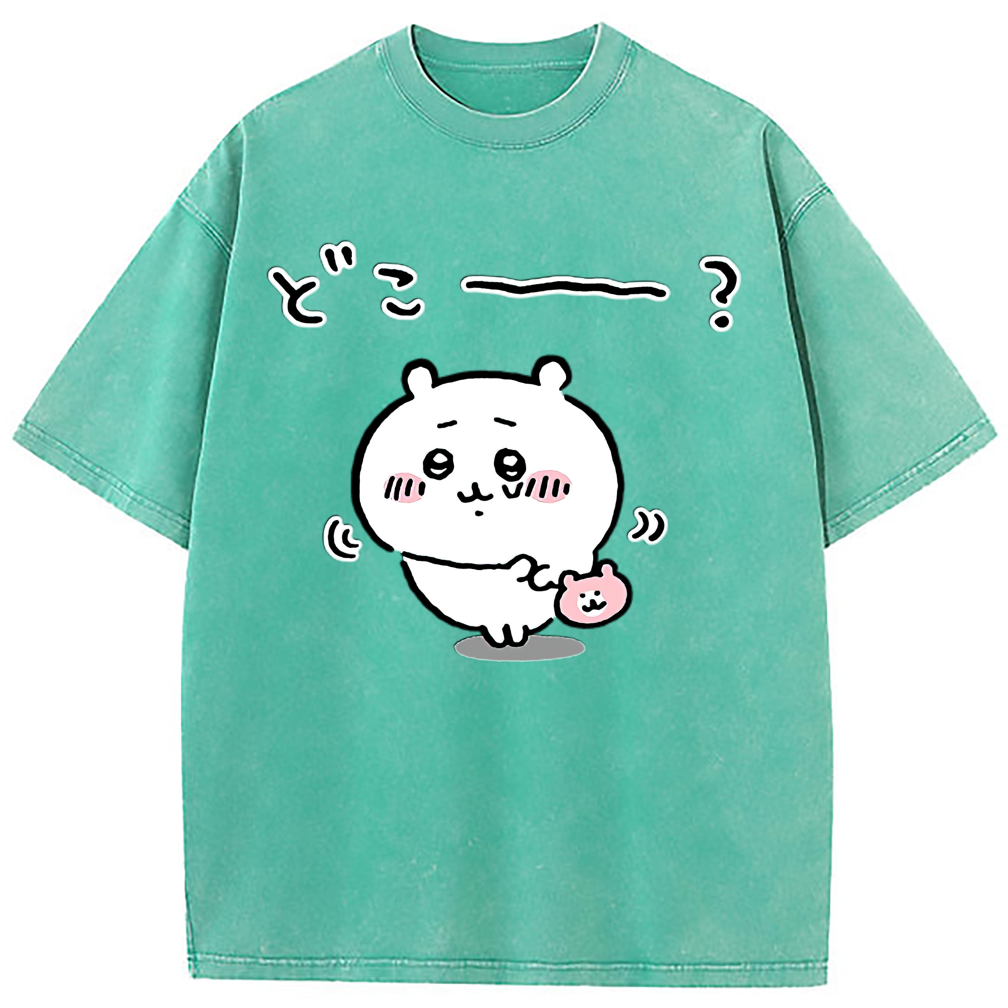 （画像用） ちいかわ ちいかわ Chii-kawa chiikawa 綿100% ヴィンテージ風 半袖Tシャツ（フロントプリント）